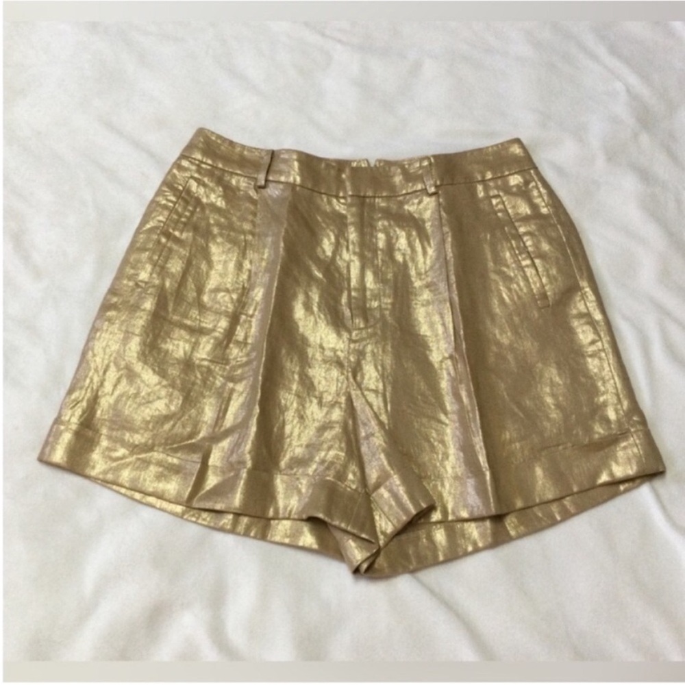Ralph Lauren Gold Metallic Shorts 6